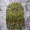 gruba zimowa czapka zielona na drutach wełna
