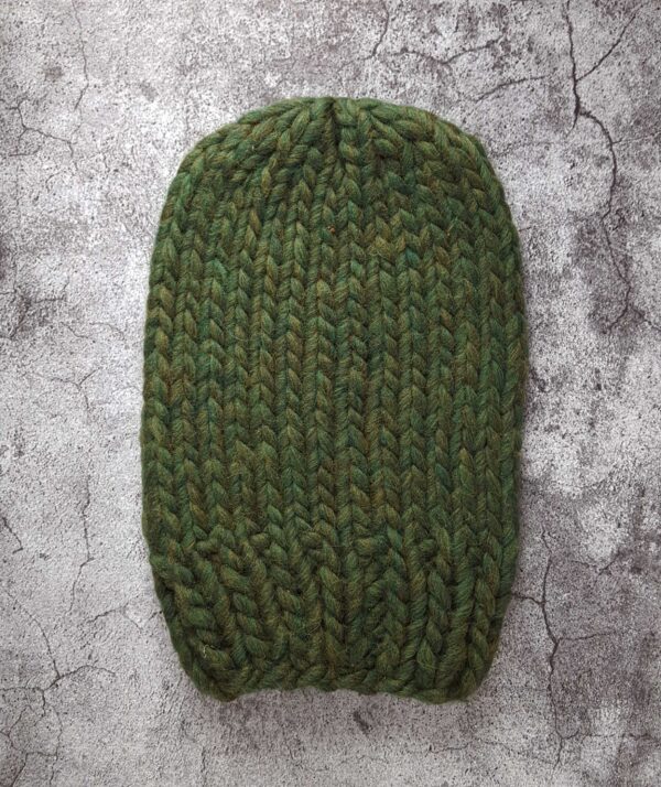 zielona czapka wełna z peru