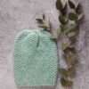 czapka z merynosa i bawełny Marmurka zielona