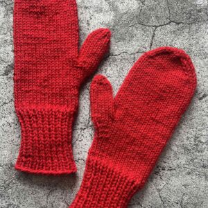 Rękawiczki wełniane czerwone