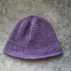 fioletowy bawełniany letni kapelusz