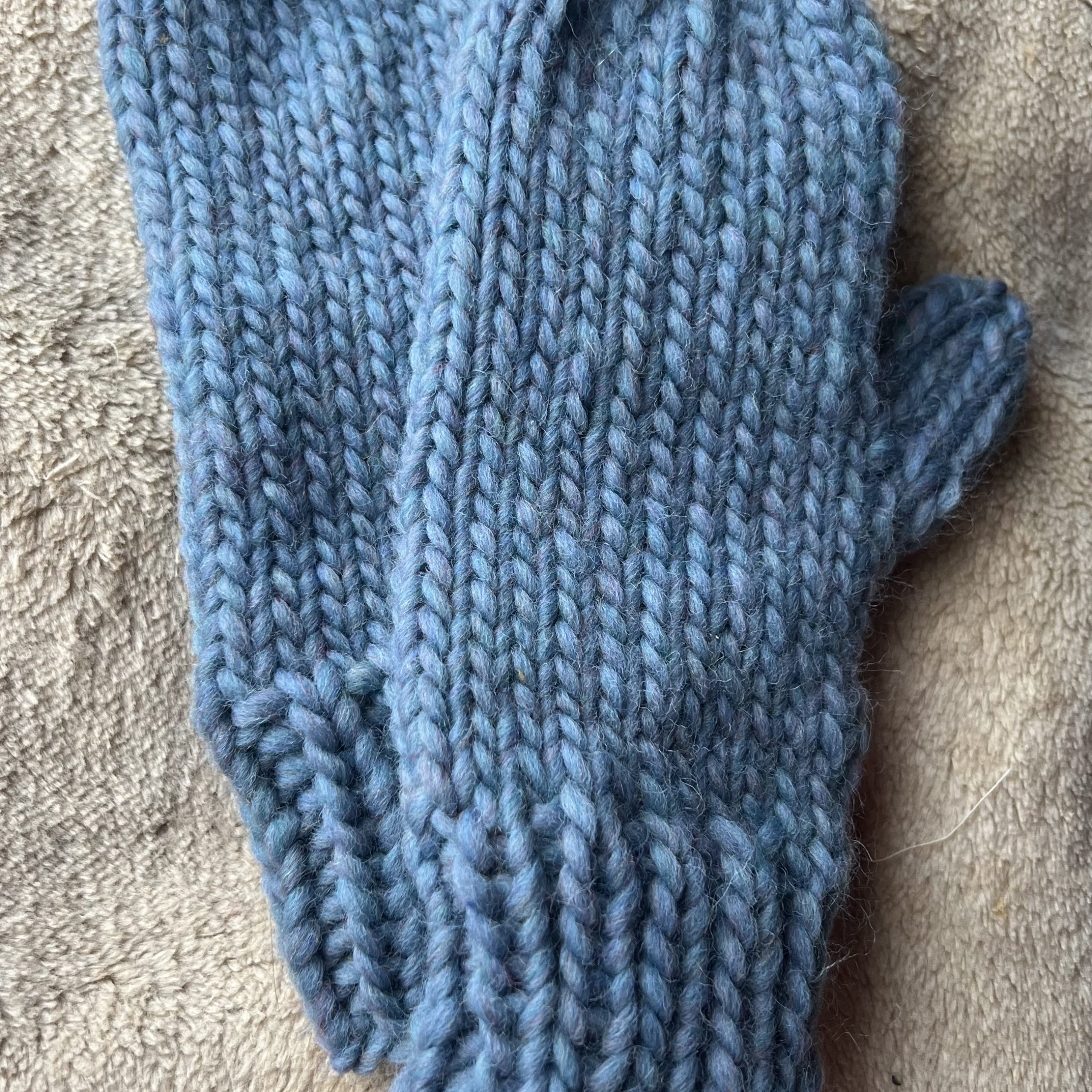 rękawiczki z wełny peruwiańskiej niebieskie